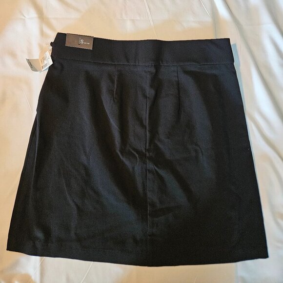 Maurices NWT mini skirt gold front chains zipper back with slit size Small - Picture 3 of 7